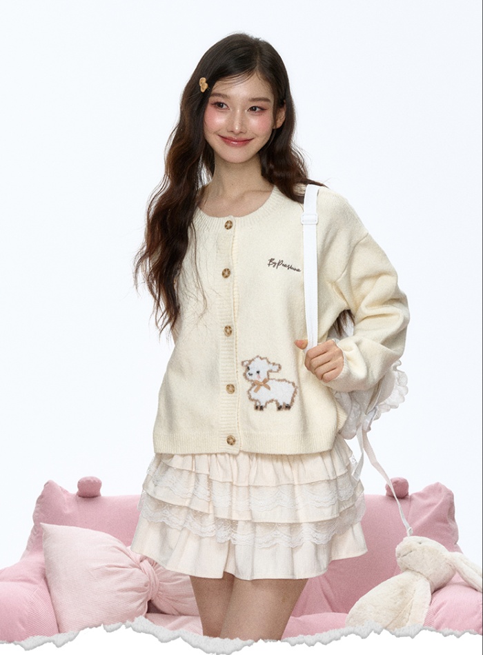 Spring Korean style tops sweet all-match cardigan for women
