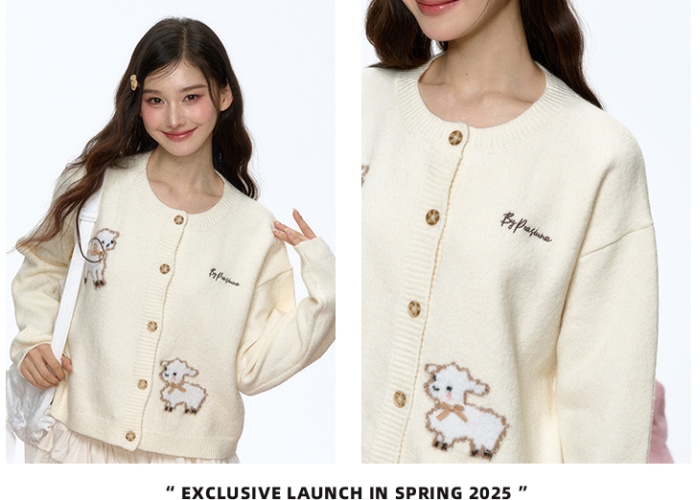 Spring Korean style tops sweet all-match cardigan for women