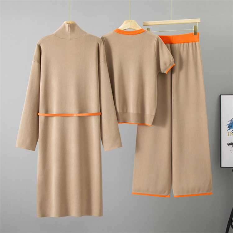 Temperament autumn coat all-match tops 3pcs set for women