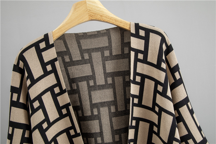 Jacquard sweater fashion shawl 3pcs set for women