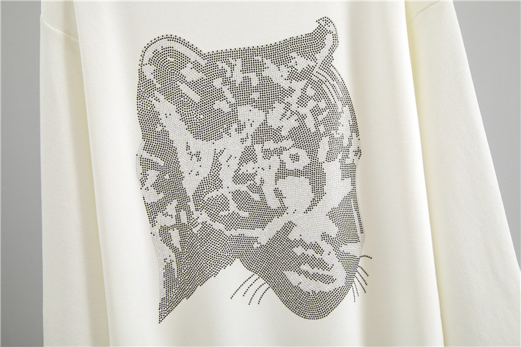 Leopard knitted loose fashion sweater 2pcs set for women