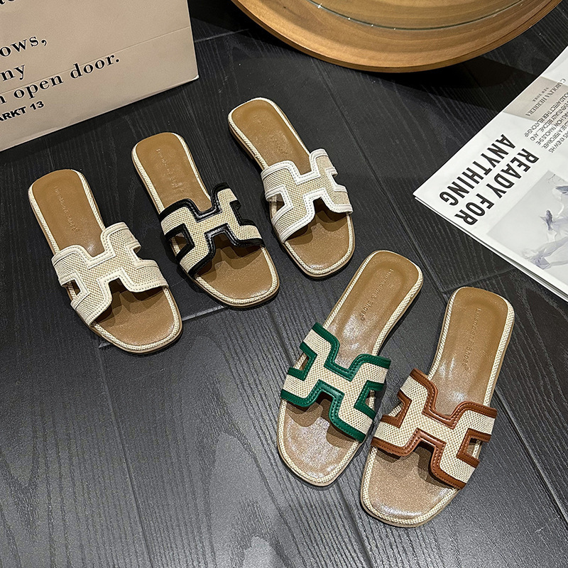 Sandy beach mixed colors summer travel vacation slippers