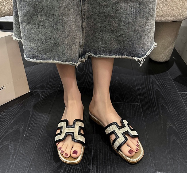 Sandy beach mixed colors summer travel vacation slippers