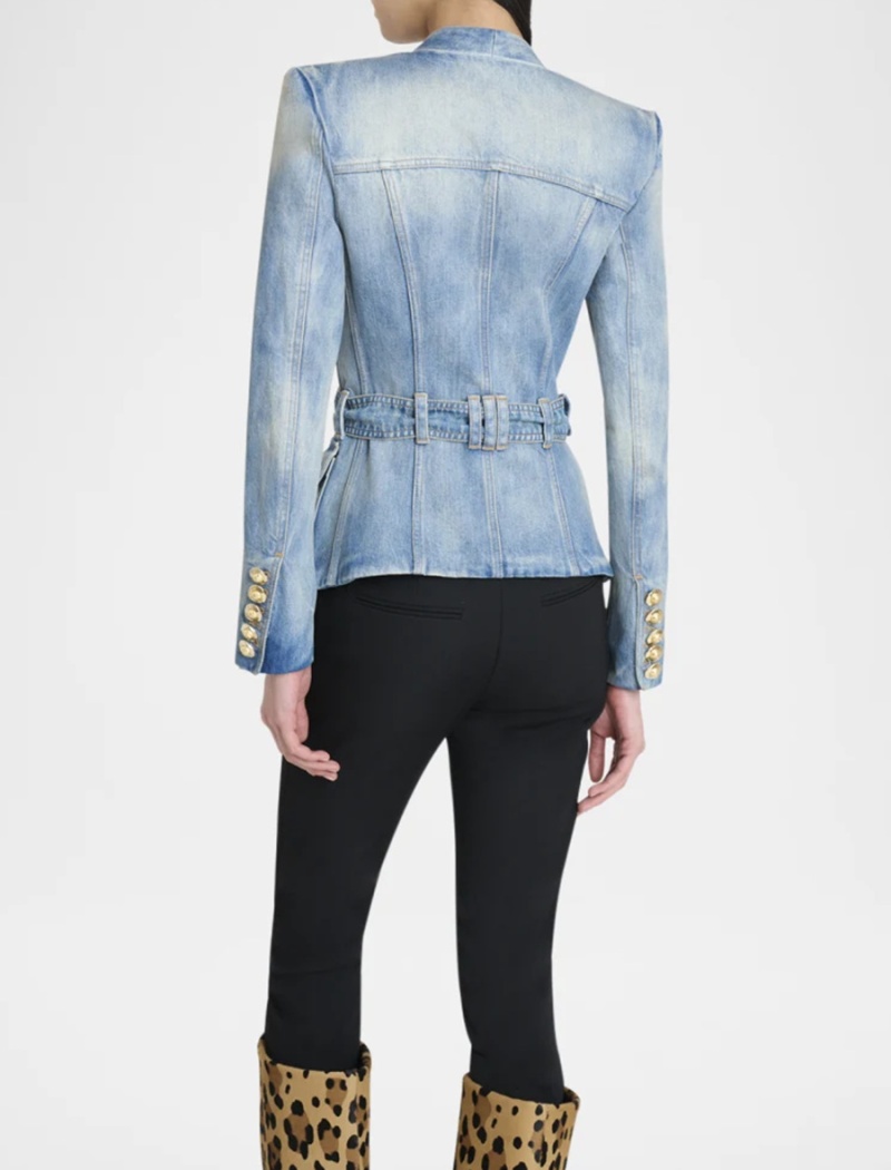 Personality temperament belt slim jacket for women
