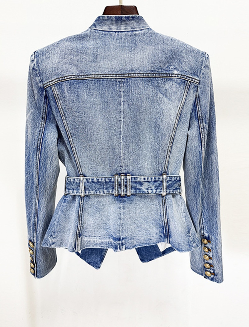 Personality temperament belt slim jacket for women