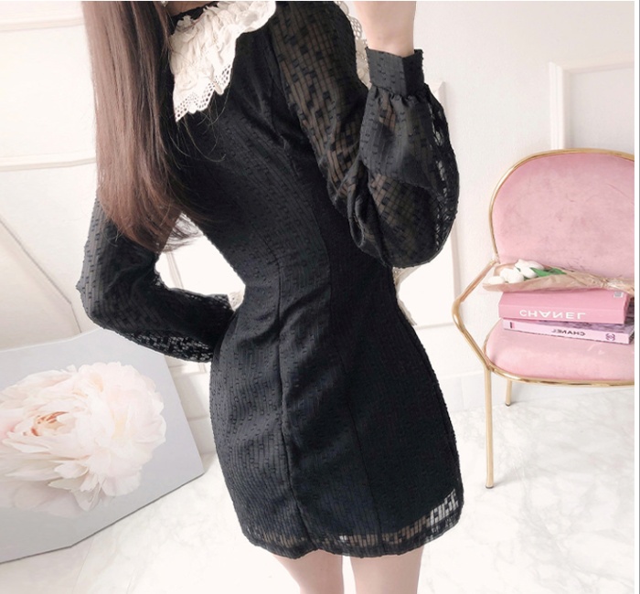 Slim dress pinched waist T-back for women