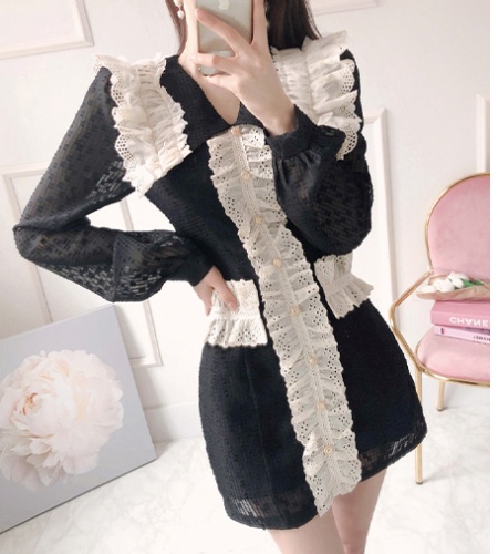 Slim dress pinched waist T-back for women