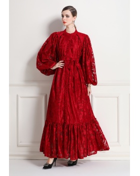 Lengthen frenum lace dress