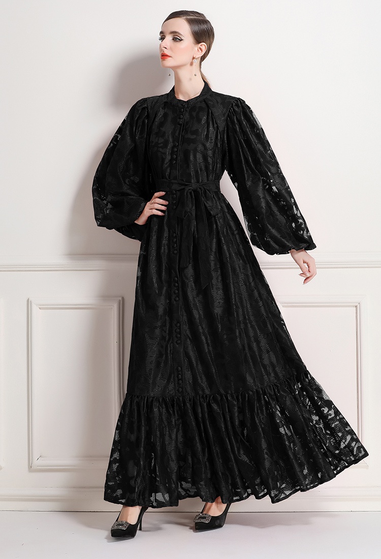 Lengthen frenum lace dress