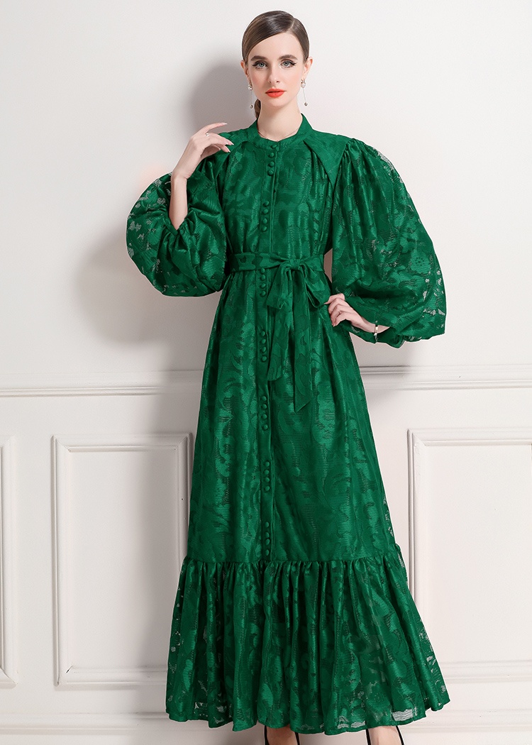 Lengthen frenum lace dress