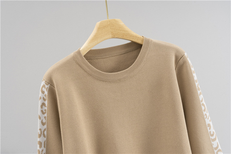Autumn long sleeve tops fashion sweater 2pcs set for women