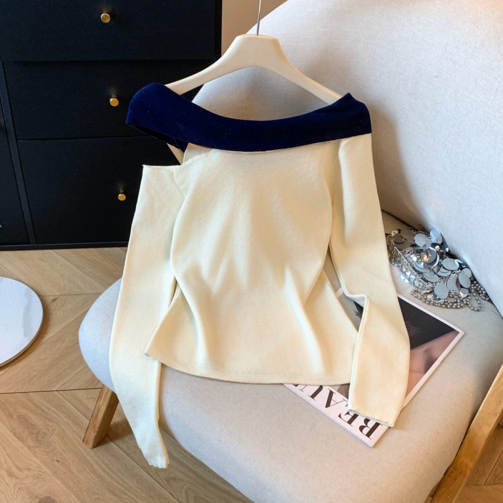 Strapless temperament bottoming shirt autumn slim sweater