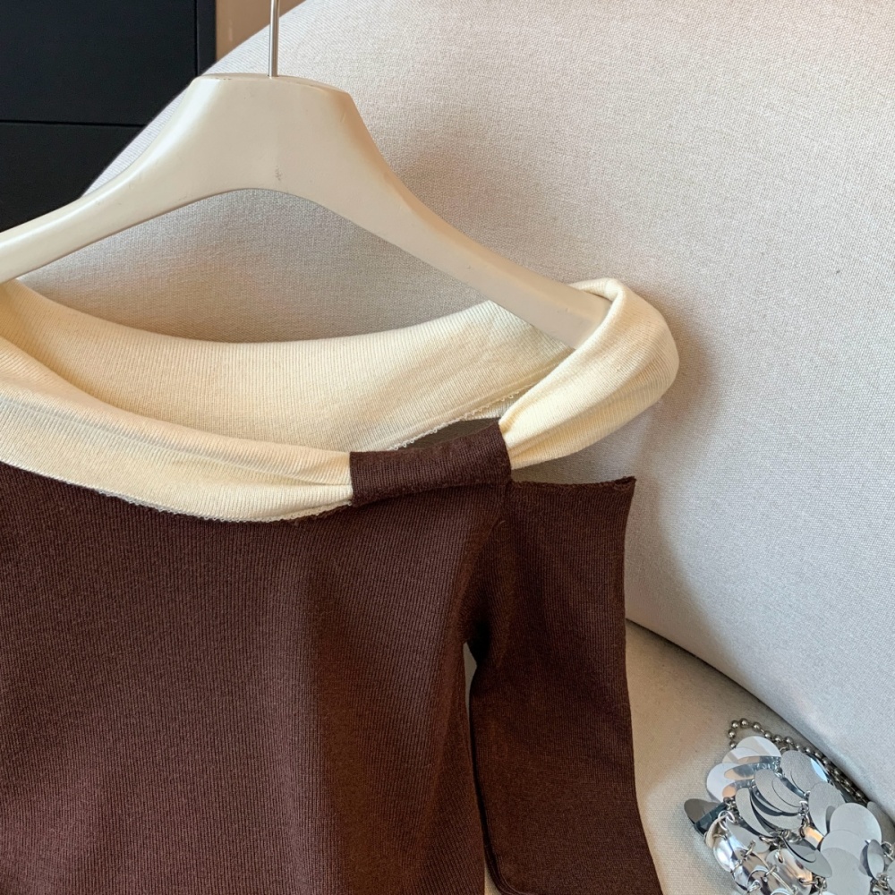 Strapless temperament bottoming shirt autumn slim sweater