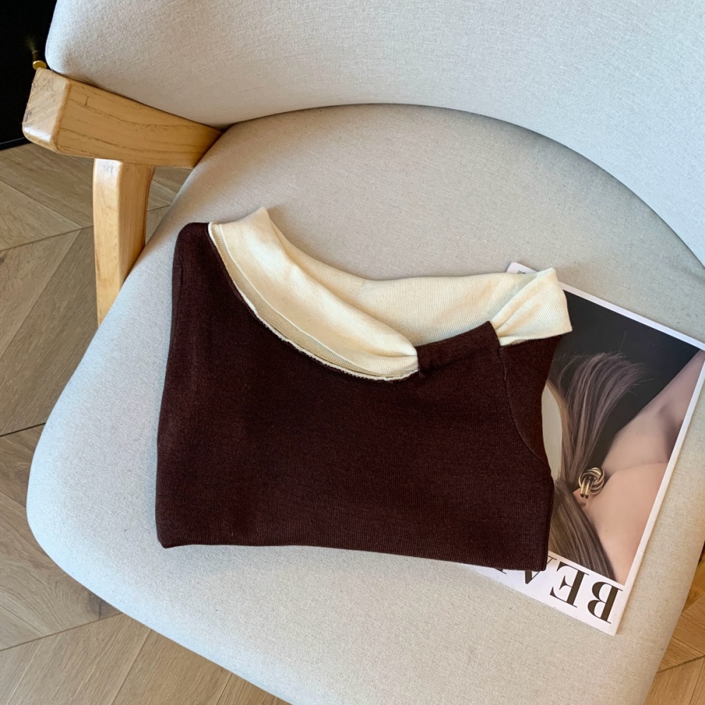 Strapless temperament bottoming shirt autumn slim sweater