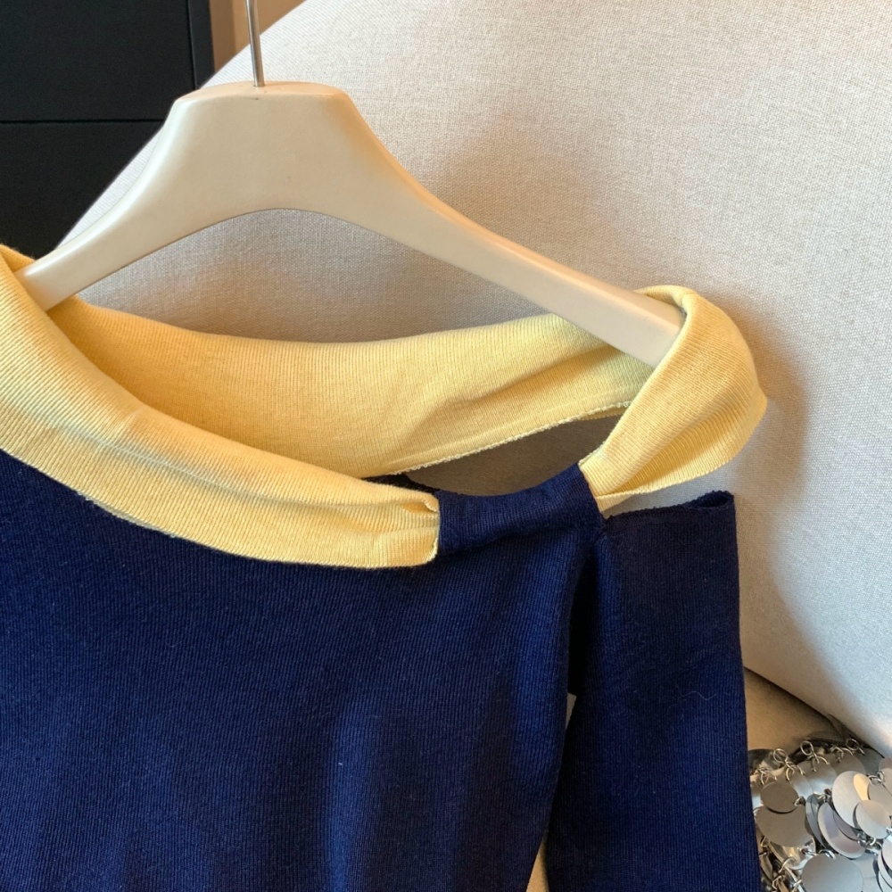 Strapless temperament bottoming shirt autumn slim sweater
