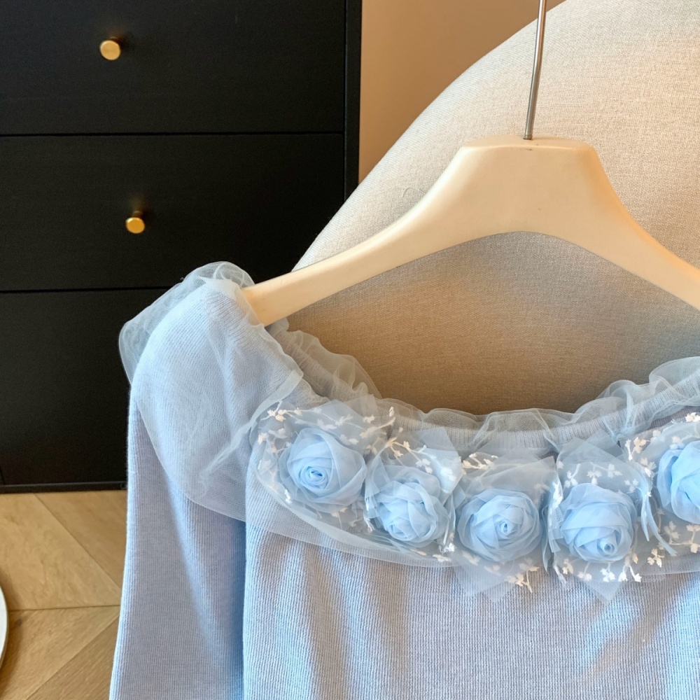 Bottoming horizontal collar T-shirt autumn tops