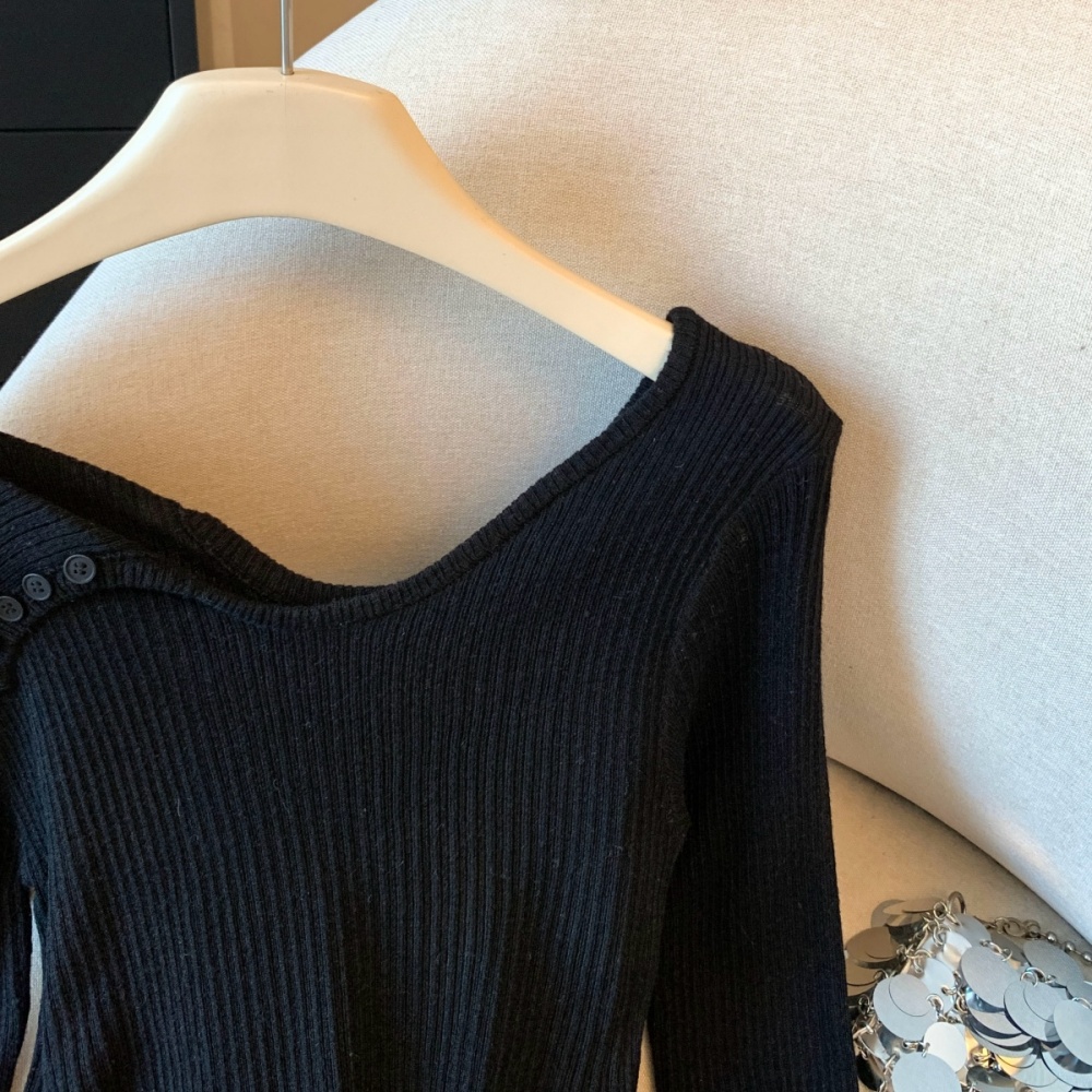Korean style strapless bottoming shirt autumn sweater