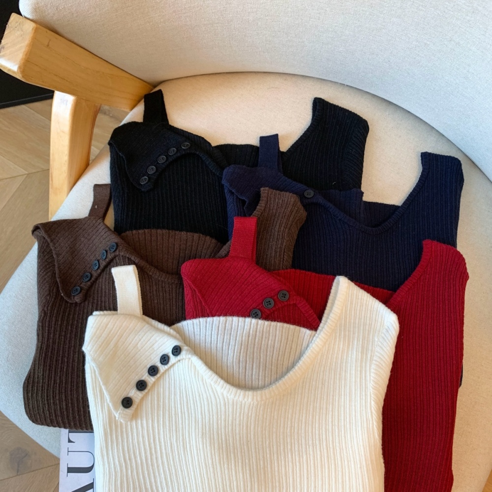 Korean style strapless bottoming shirt autumn sweater
