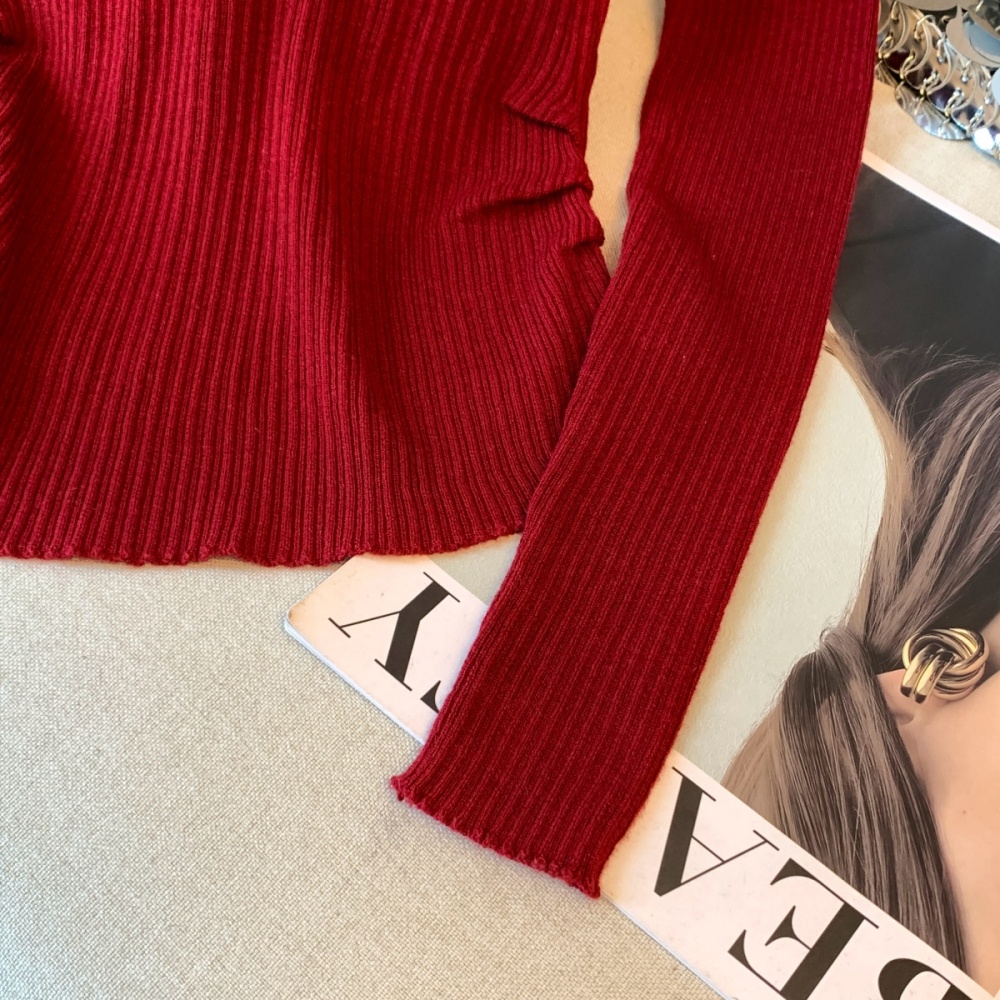 Korean style strapless bottoming shirt autumn sweater