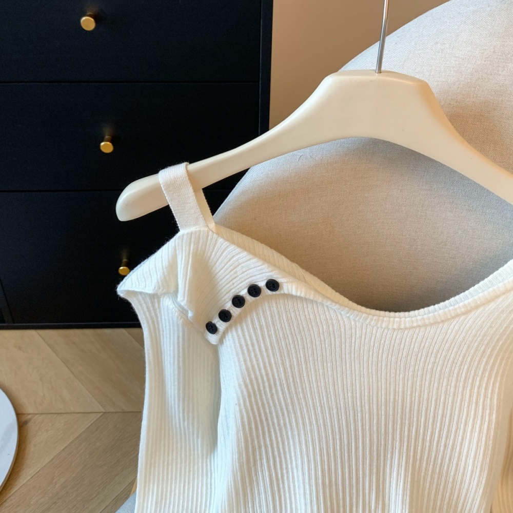Korean style strapless bottoming shirt autumn sweater