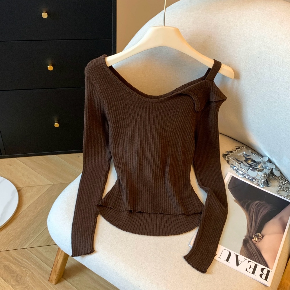 Korean style strapless bottoming shirt autumn sweater