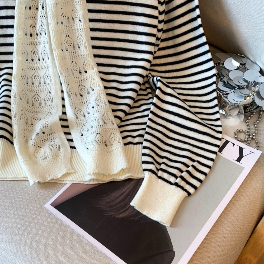 Knitted navy waistcoat bandage Korean style tops