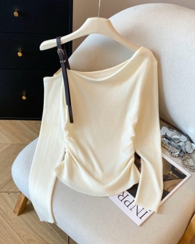 Strapless long sleeve tops autumn and winter sweater