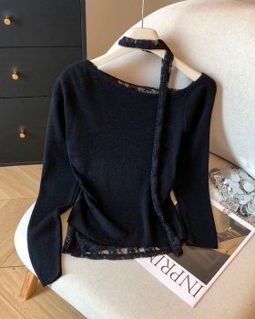 Spicegirl strapless long sleeve bottoming lace tops for women