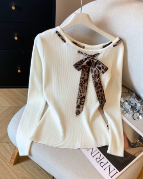 Sloping shoulder autumn and winter tops frenum sweater