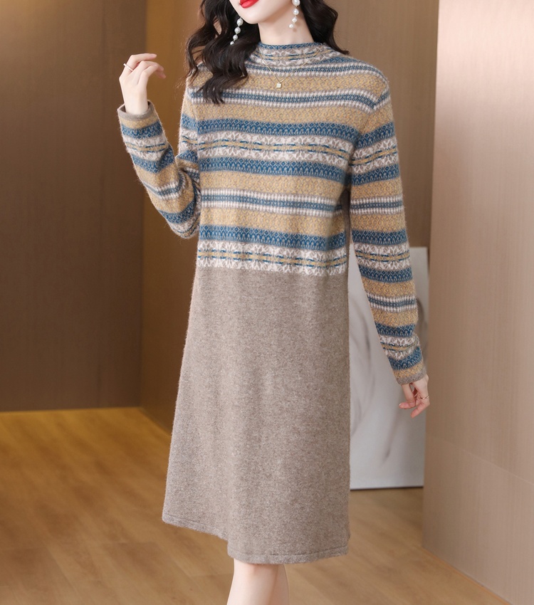Loose winter show young temperament long dress