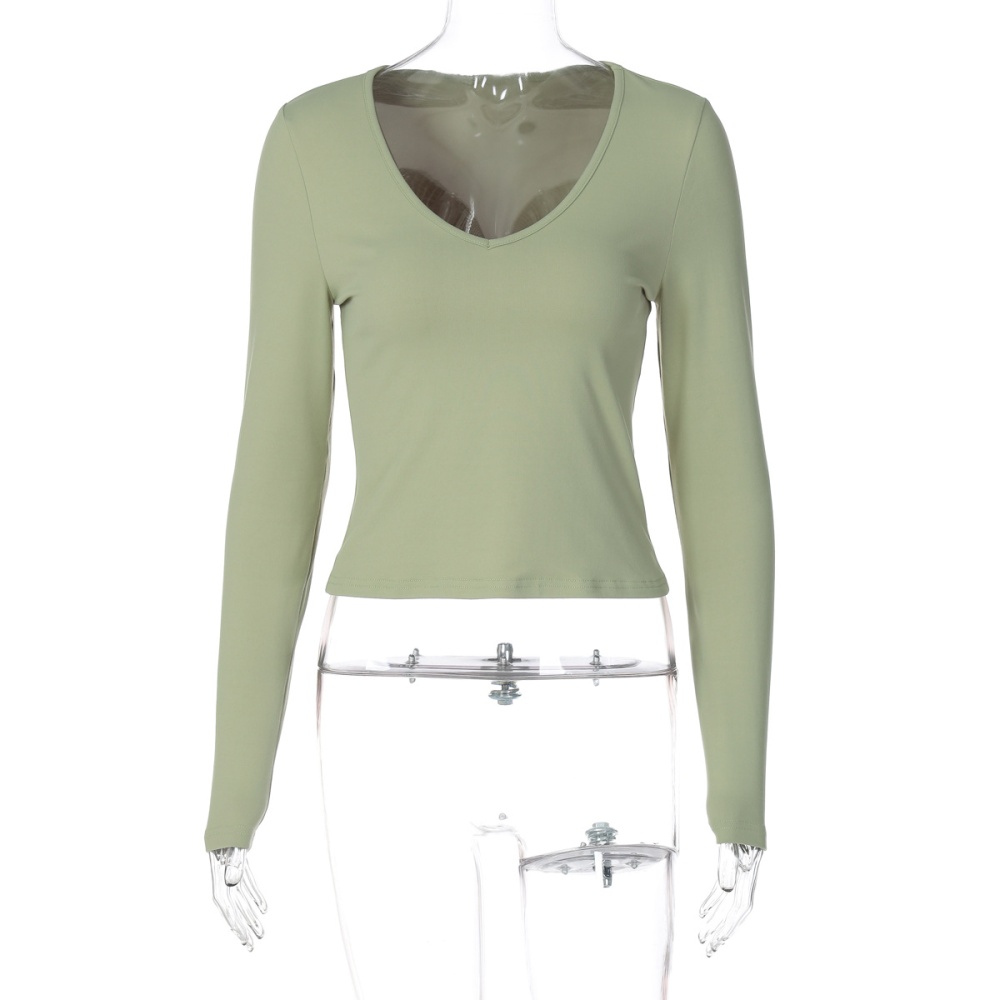 Slim long sleeve T-shirt European style autumn tops