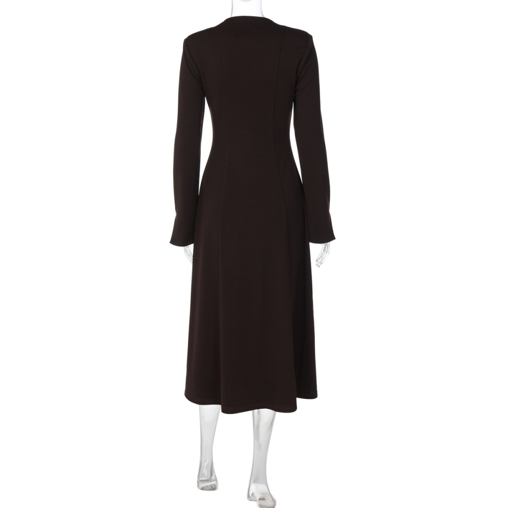 Temperament cardigan long sleeve dress for women
