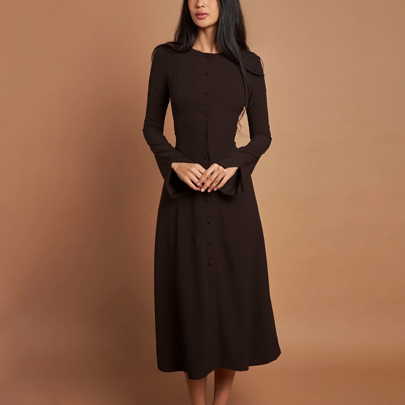 Temperament cardigan long sleeve dress for women