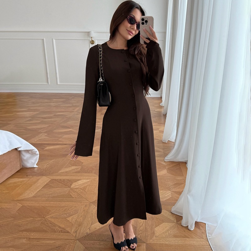 Temperament cardigan long sleeve dress for women