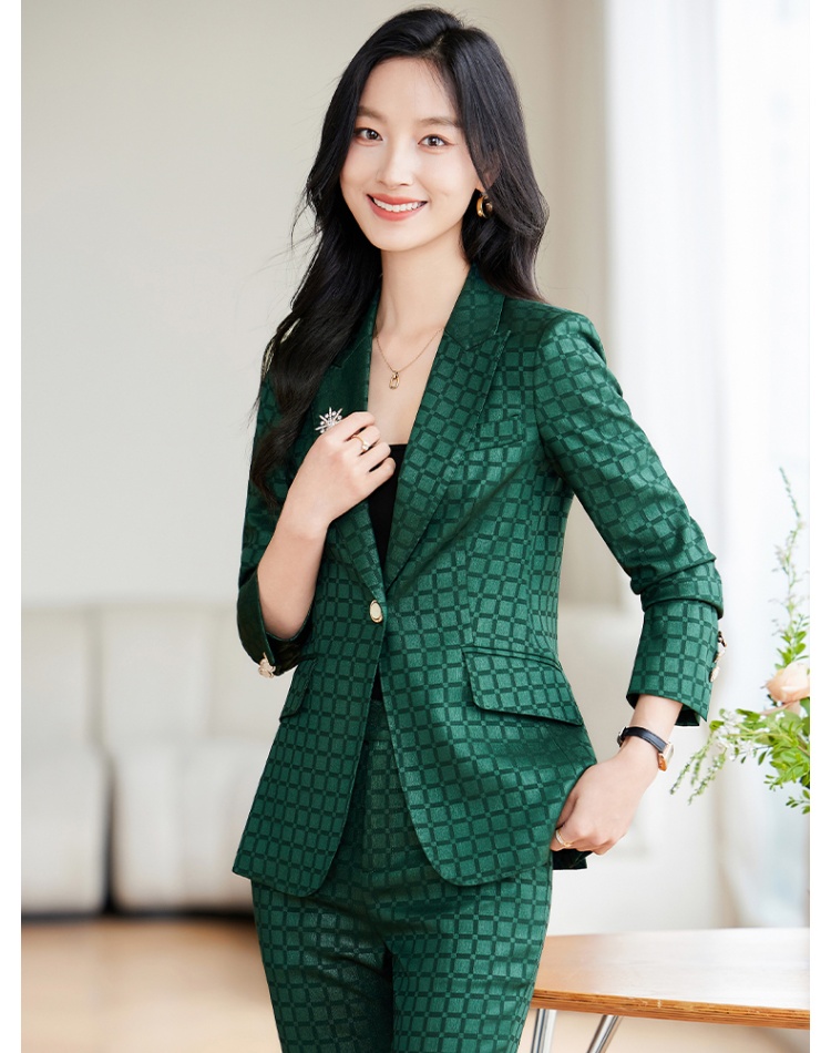 Casual slim fashion business suit a set for women
