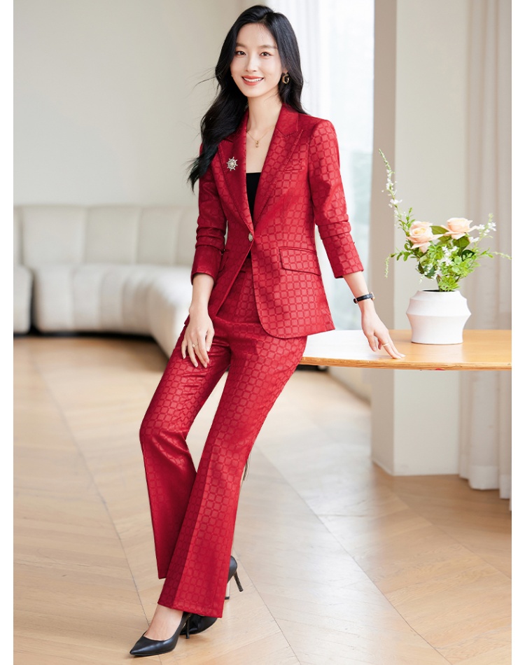 Casual slim fashion business suit a set for women