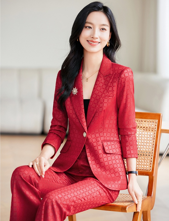 Casual slim fashion business suit a set for women