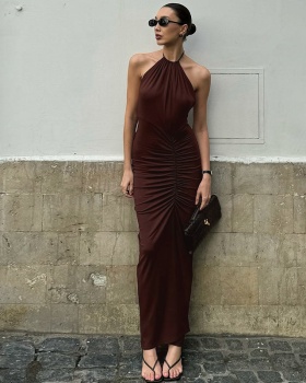 Fashion autumn frenum split France style dress for women