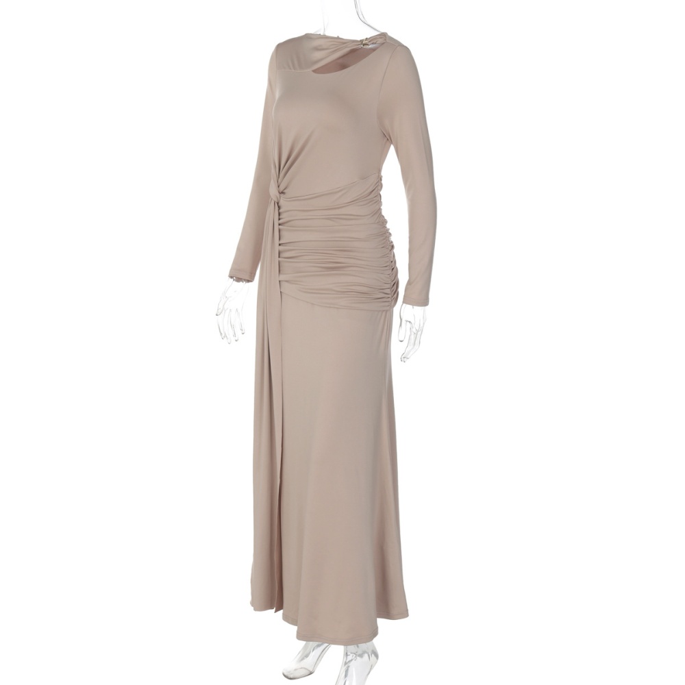 Fold slim France style autumn dress for women