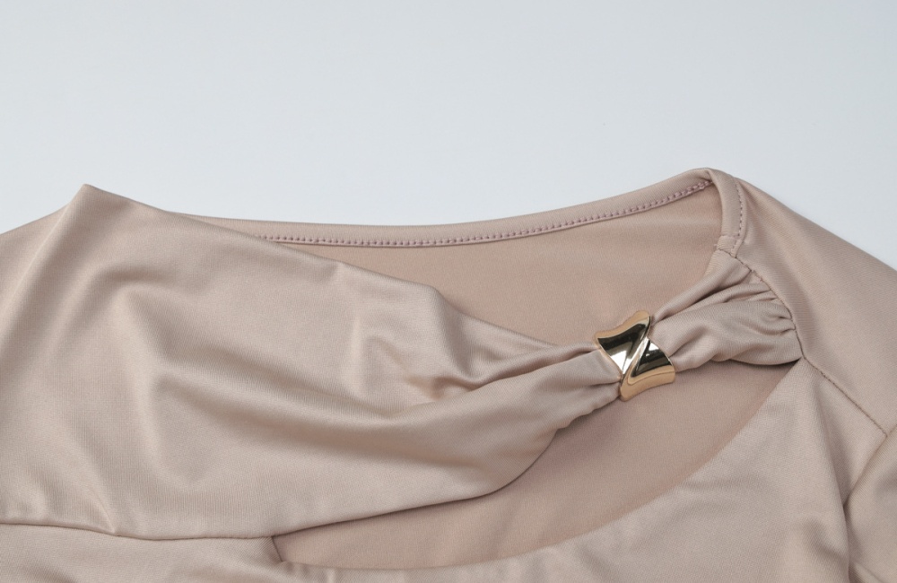 Fold slim France style autumn dress for women