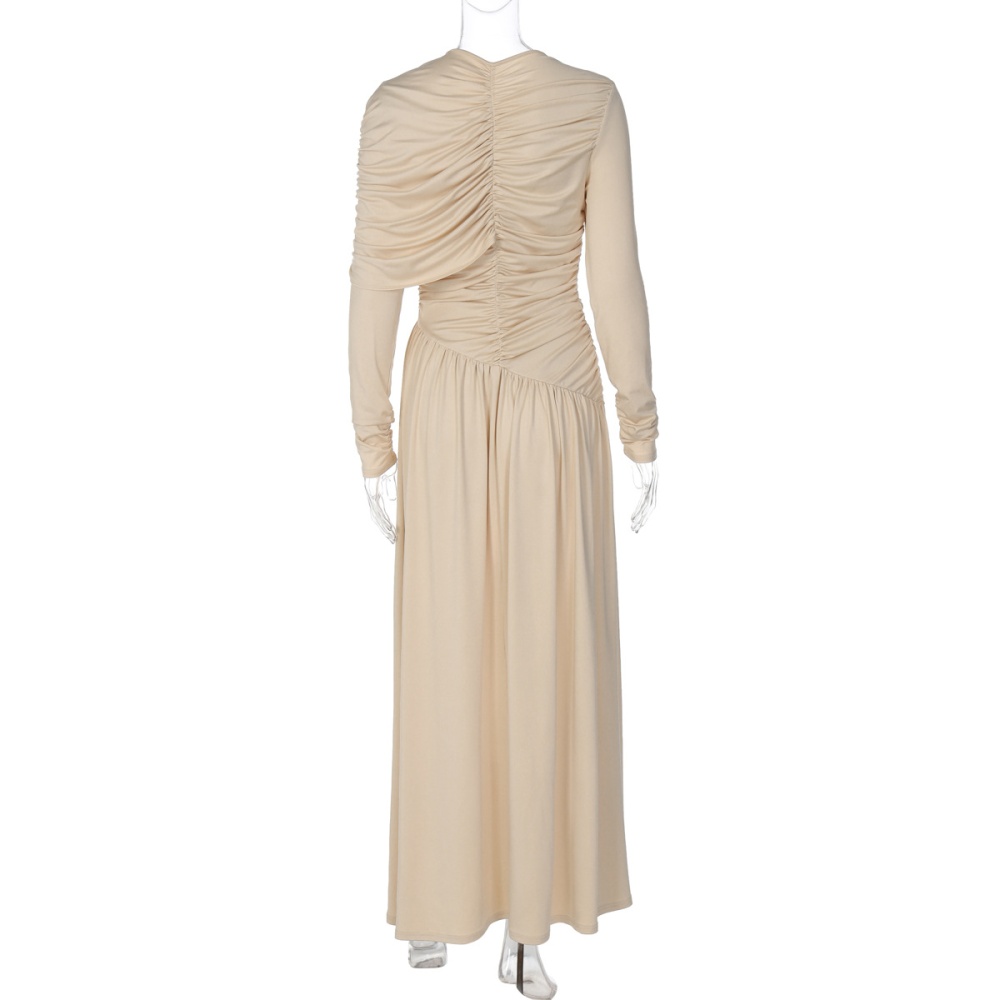 Autumn pinched waist fashion dress for women