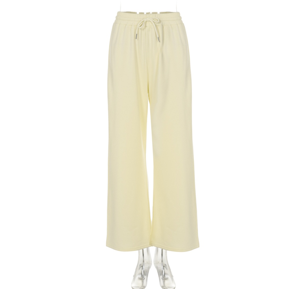 Drawstring Casual pure autumn fashion long pants for women