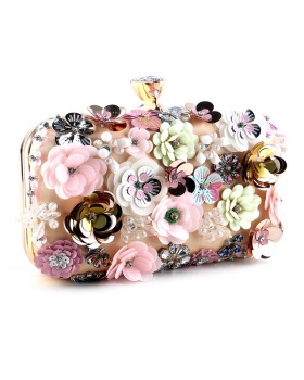 Flowers banquet luxurious bag European style evening clutch