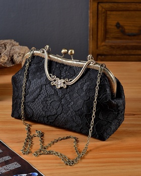 Lady bronze handbag lace messenger bag
