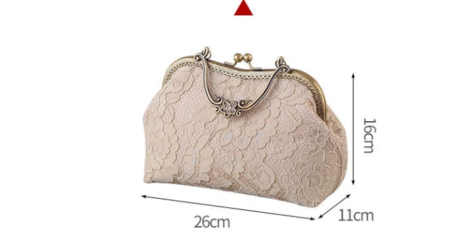 Lady bronze handbag lace messenger bag