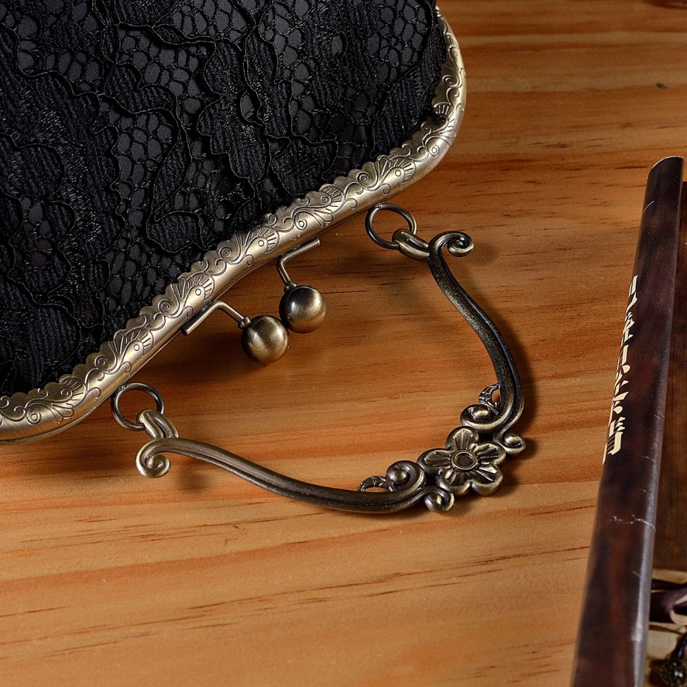 Lady bronze handbag lace messenger bag