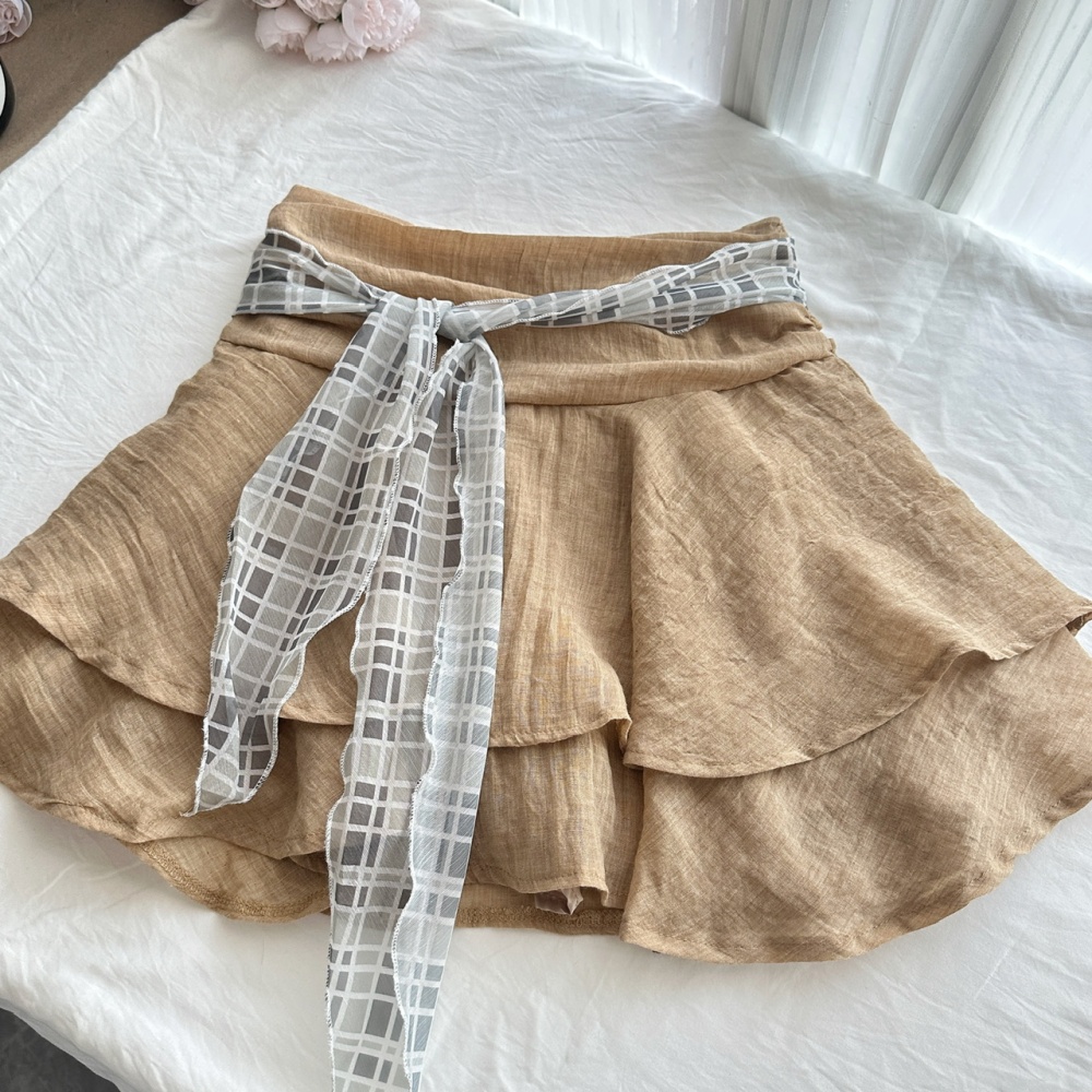 Long sleeve high waist skirt slim shirt a set