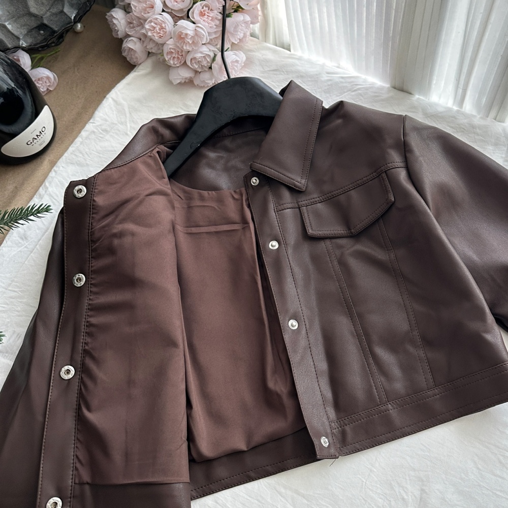 Slim retro coat pinched waist dress a set for women
