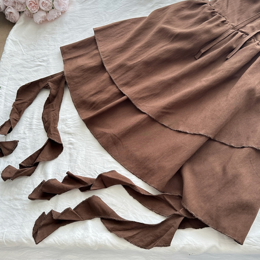 Slim retro coat pinched waist dress a set for women