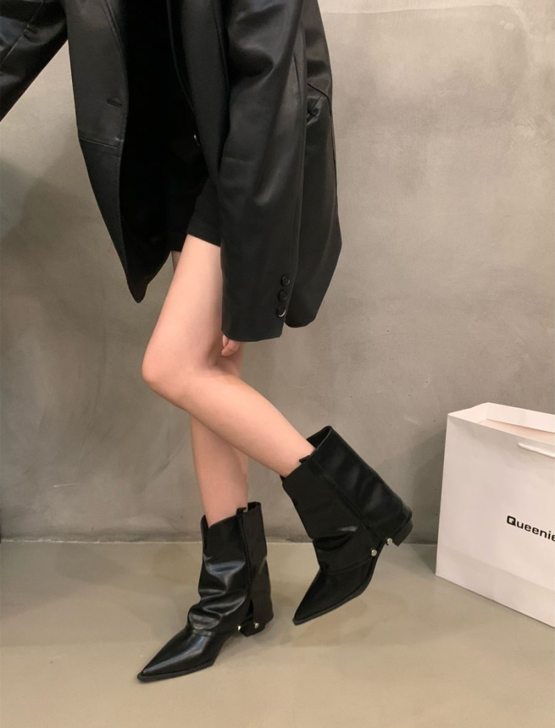 Thick summer boots spring and autumn small pants